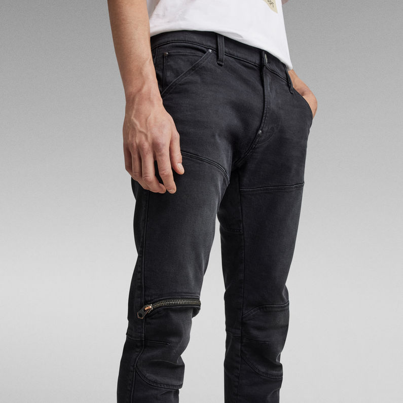 5620 3D Zip Knee Skinny Jeans