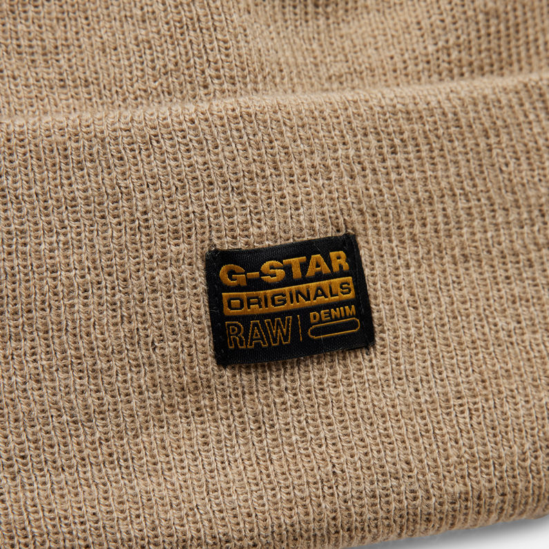 G-STAR® Effo Long Beanie Beige detail shot buckle