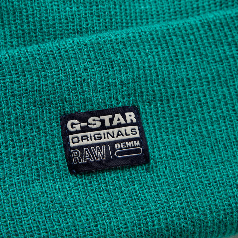 G-STAR® Effo Long Beanie Green detail shot buckle