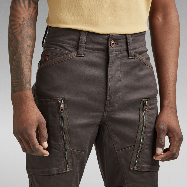 Zip Pocket 3D Skinny Cargo Pants | Brown | G-Star RAW®