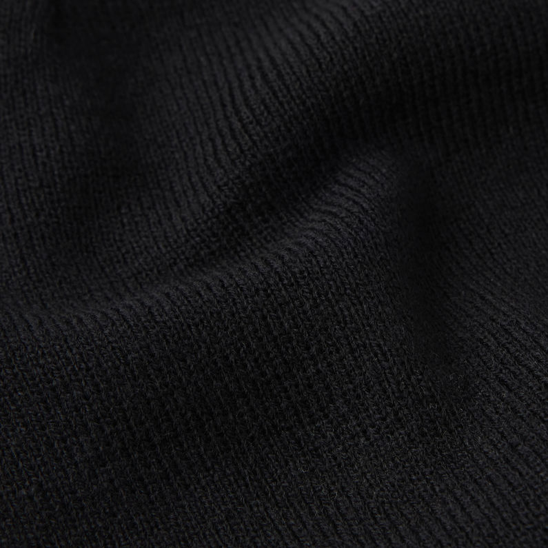 G-Star RAW® Effo Raw Long Beanie Black fabric shot