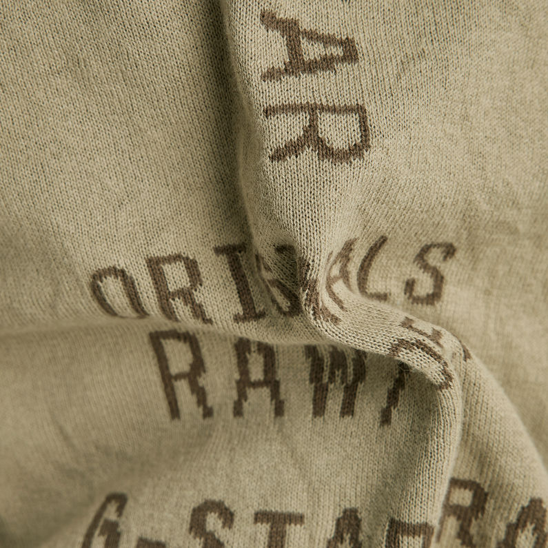 G-STAR® Unisex Jacquard Mock Strickpullover Beige