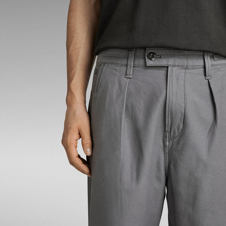 G-STAR® Pleated Relaxed Chino Grijs