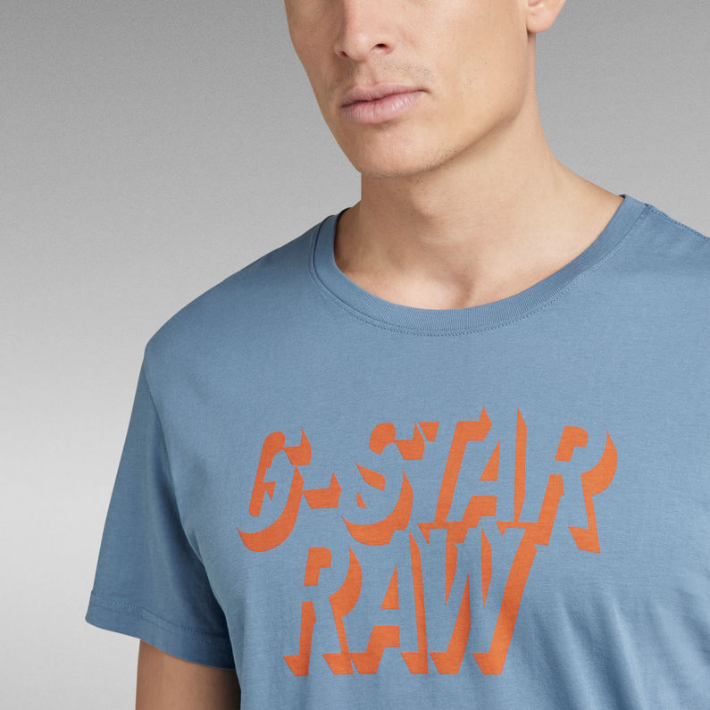 G-Star RAW® Retro Shadow Graphic T-Shirt Midden blauw