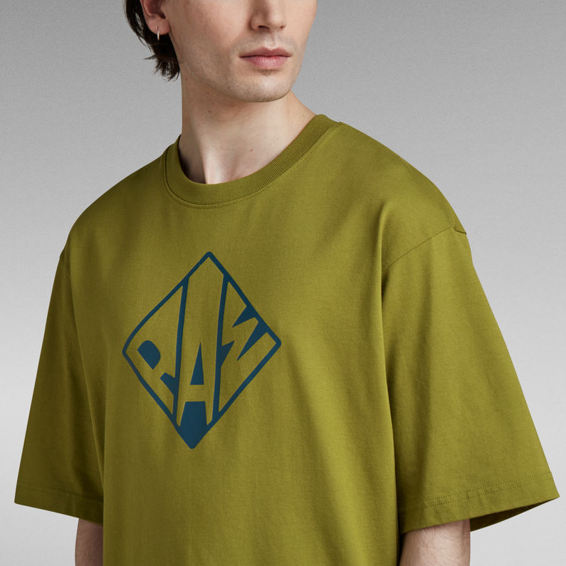 G-Star RAW® Camiseta Typography Boxy Verde