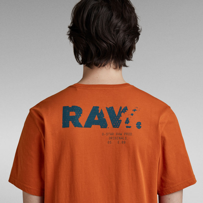 G-STAR® Faded RAW Back Graphic Slim T-Shirt Orange