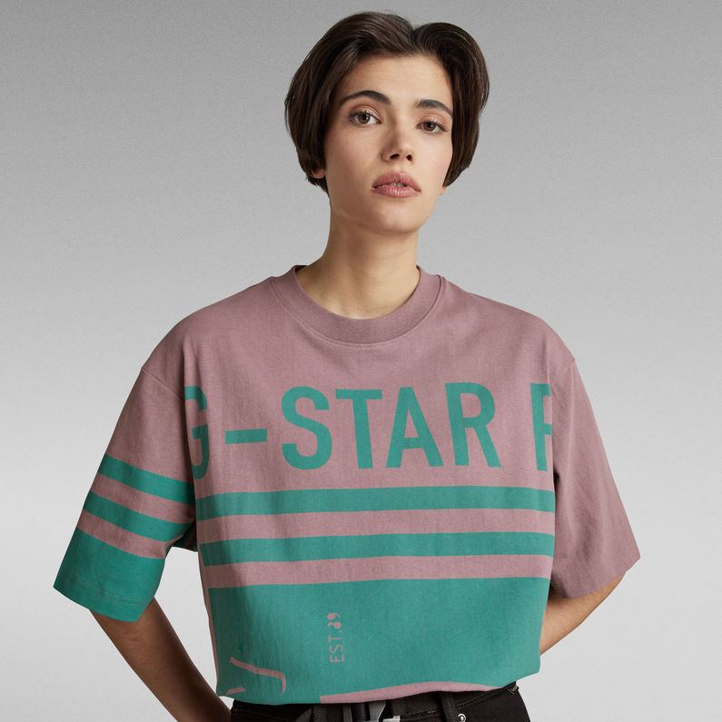 G-Star RAW® T-shirt Unisex Scarf Graphic Boxy Violet