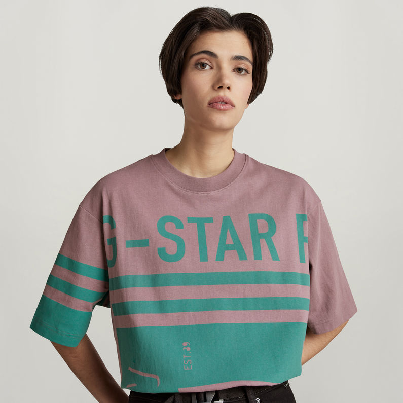 G-Star RAW® Unisex T-Shirt Scarf Graphic Boxy Paars
