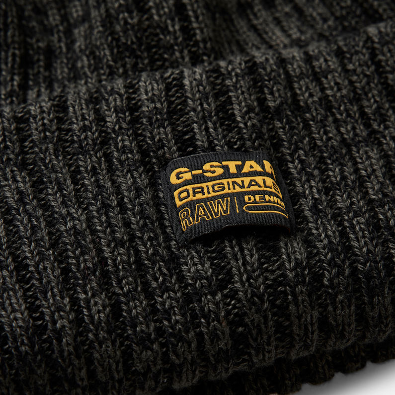 G-Star RAW® Text Print Beanie Multi color detail shot buckle