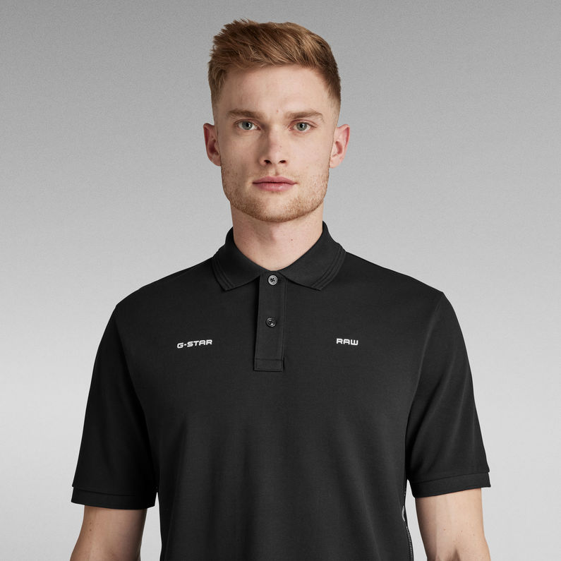 G-Star RAW® Logo Tape Poloshirt Schwarz