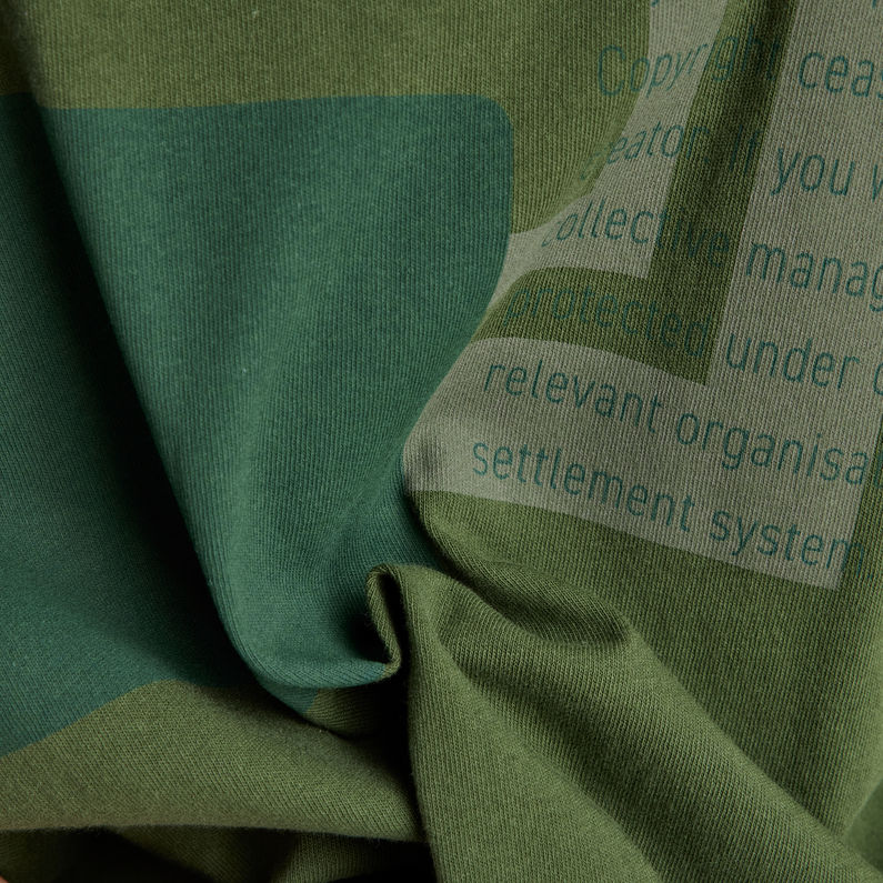 G-Star RAW® Camiseta Unisex Scarf Graphic Boxy Verde