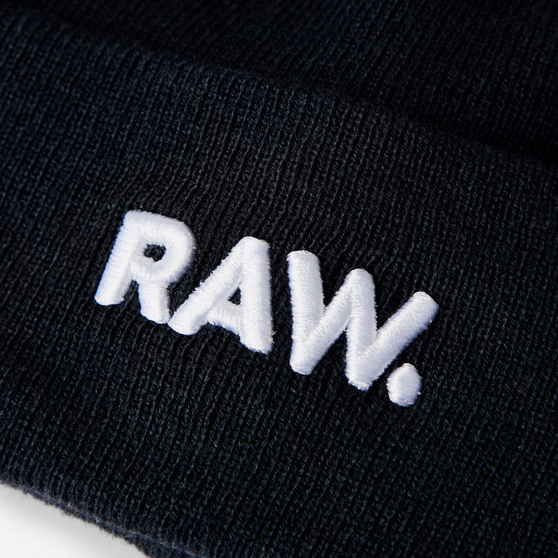 G-STAR® Bonnet Effo Raw Long Bleu foncé detail shot buckle