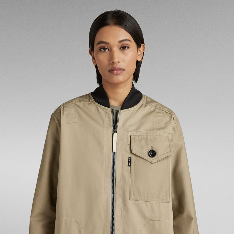 Bomber Collar Overshirt 2.0 | Beige | G-Star RAW® US