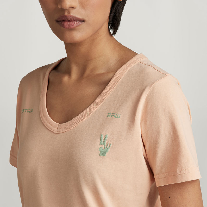 G-Star RAW® Mysid Slim Graphic Top Pink