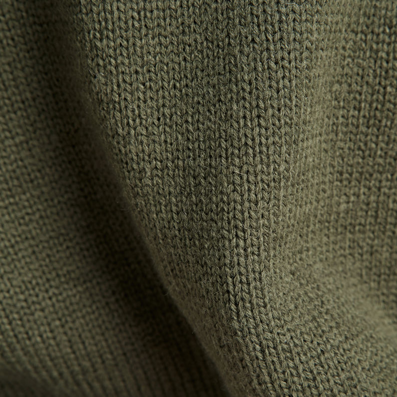 G-Star RAW® Pull en maille Graphic Zip Thru Loose Vert