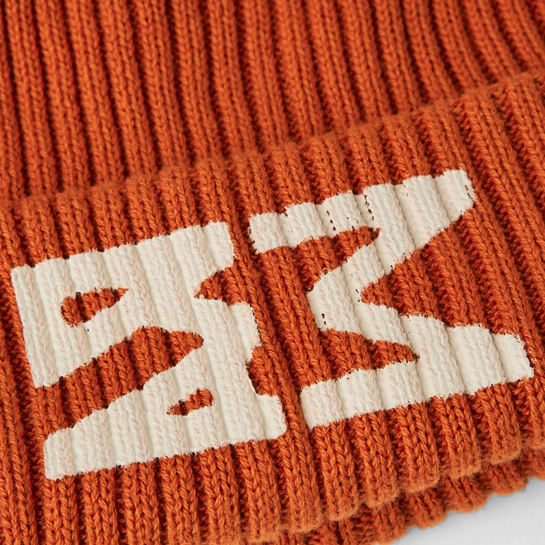 G-STAR® Reversible Beanie Orange detail shot buckle