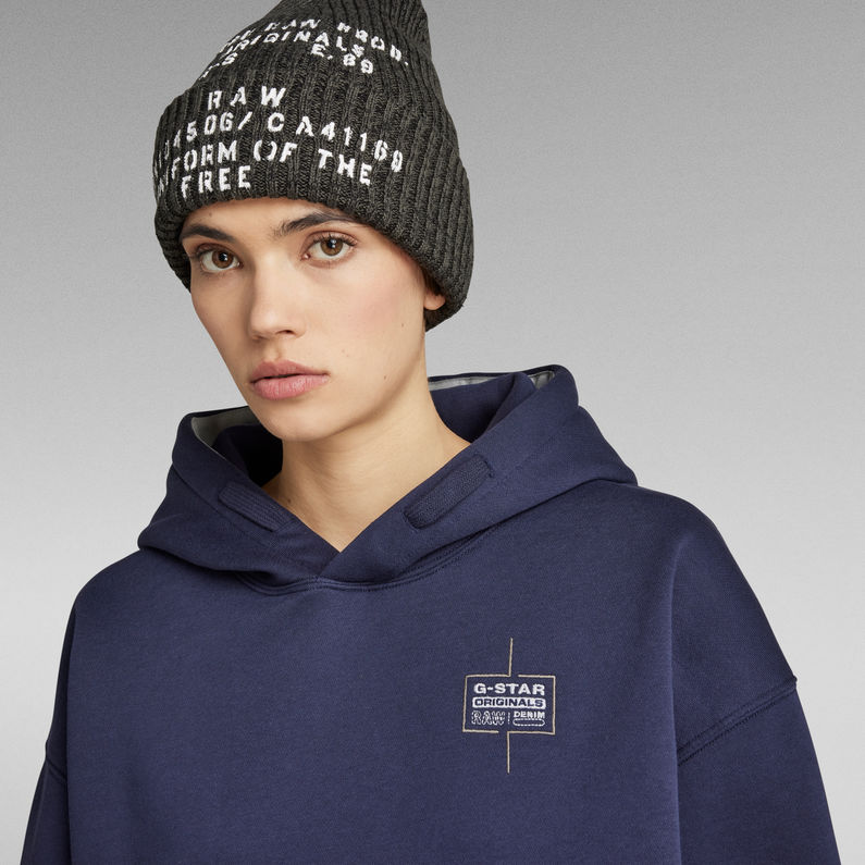 G-STAR® Unisex Core Oversized Hooded Sweater Dark blue