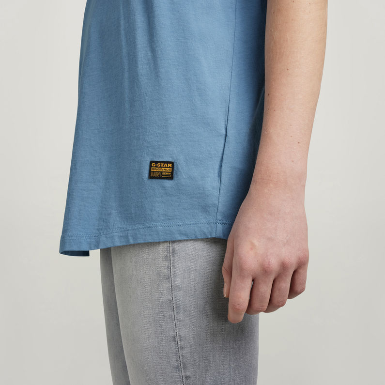 G-Star RAW® Top Lash Fem Loose V-Neck Azul intermedio