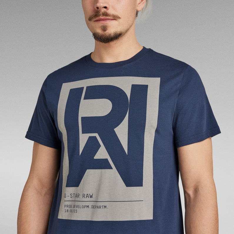 G-Star RAW® Graphic RAW T-Shirt Donkerblauw
