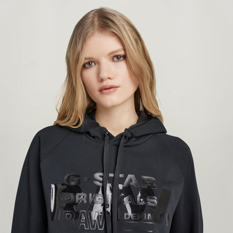 G-Star RAW® Sudadera con capucha Raglan Raw Originals Hooded Negro