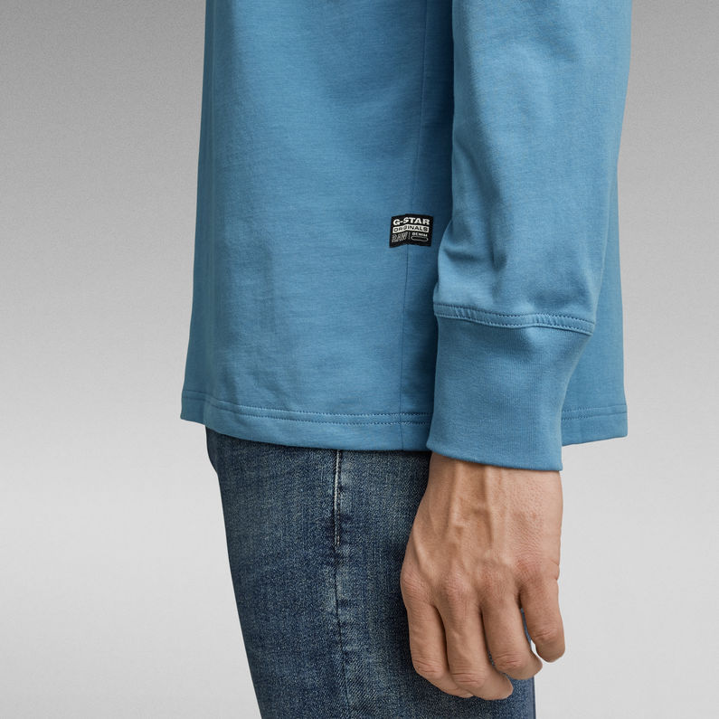 G-Star RAW® Base-T-Shirt Ronde Hals Midden blauw