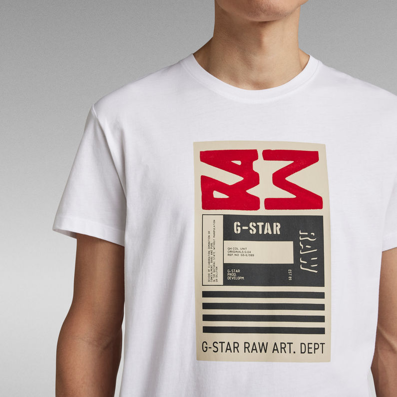 G-Star RAW® Flock Graphic T-Shirt Wit