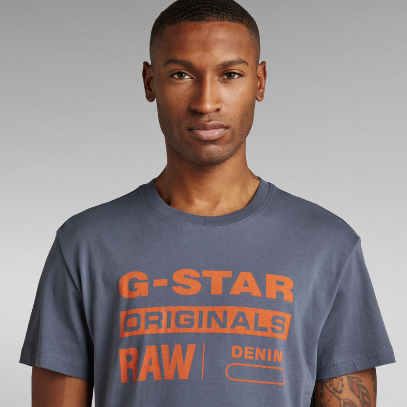 G-Star RAW® Camiseta Originals Label Azul intermedio