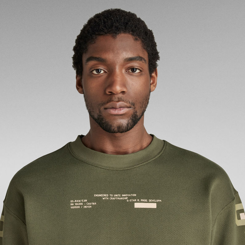 G-Star RAW® Sleeve Graphics Loose Sweatshirt Grün