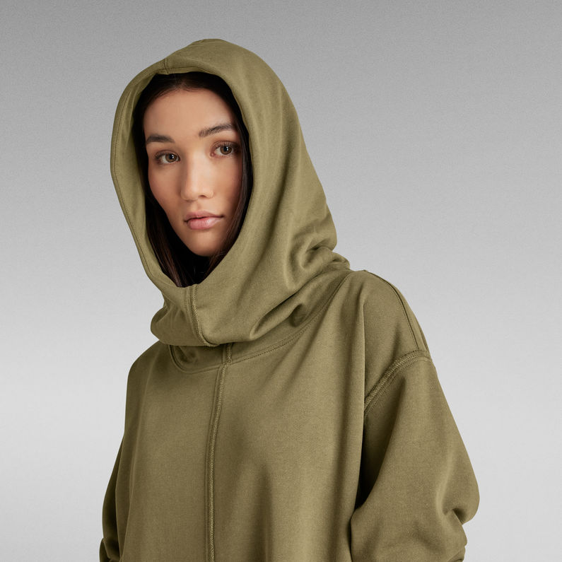 G-STAR® Langes Sweatkleid mit Kapuze Grün