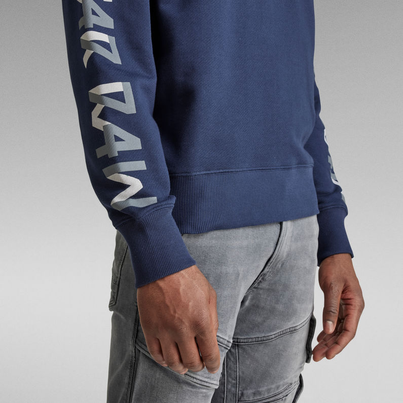 G-Star RAW® Sleeve Graphics Loose Sweatshirt Dunkelblau