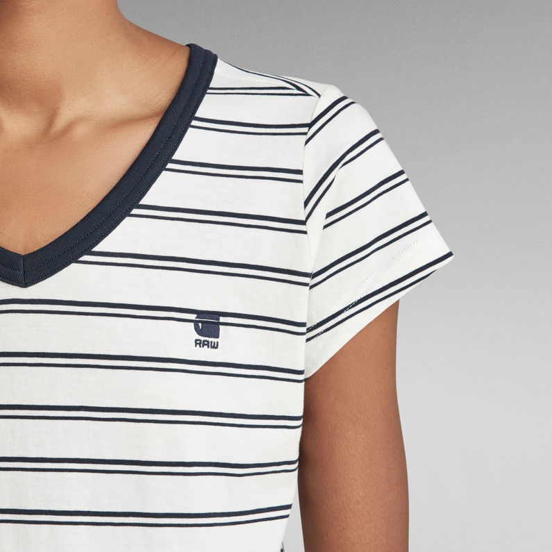 G-Star RAW® Top Eyben Stripe Slim V-Neck Multi color