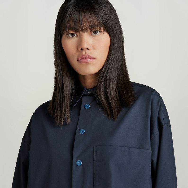 Long Shirt Dress | Dark blue | G-Star RAW® US