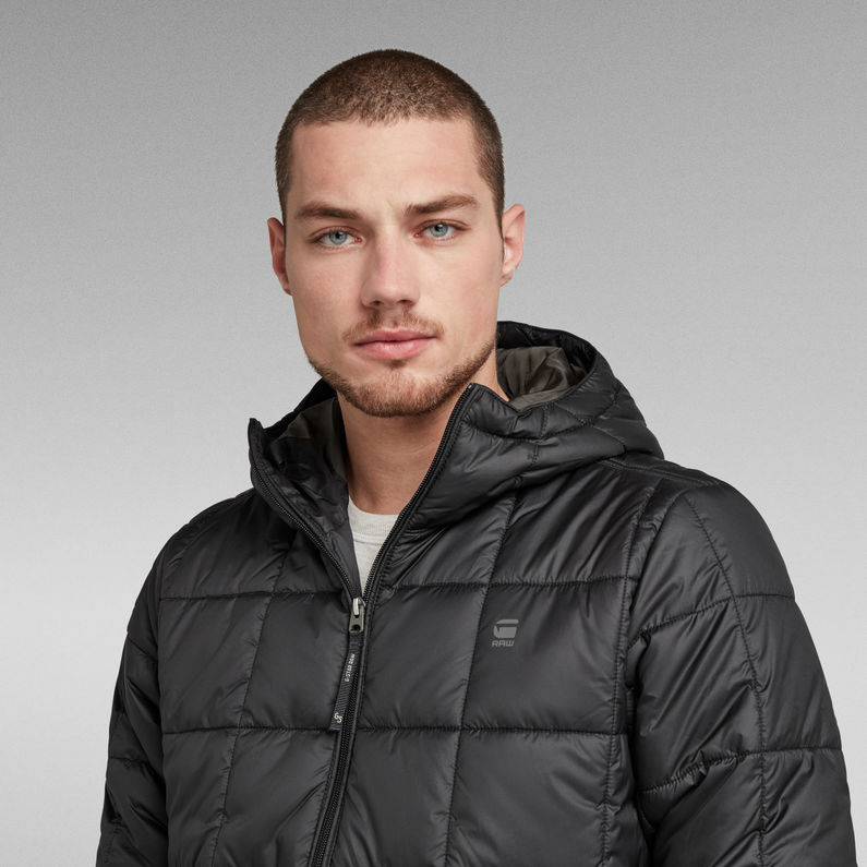 G-Star RAW® Meefic Square Quilted Hooded Jacket Black