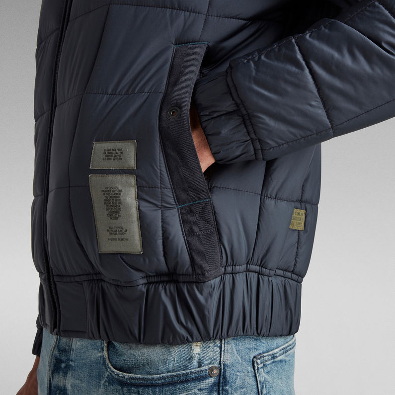 G-STAR® Meefic Square Quilted Hooded Jacket Dark blue