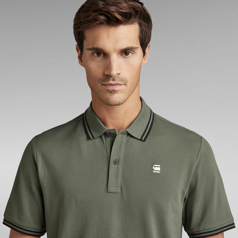 G-STAR® Dunda Slim Stripe Polo Green