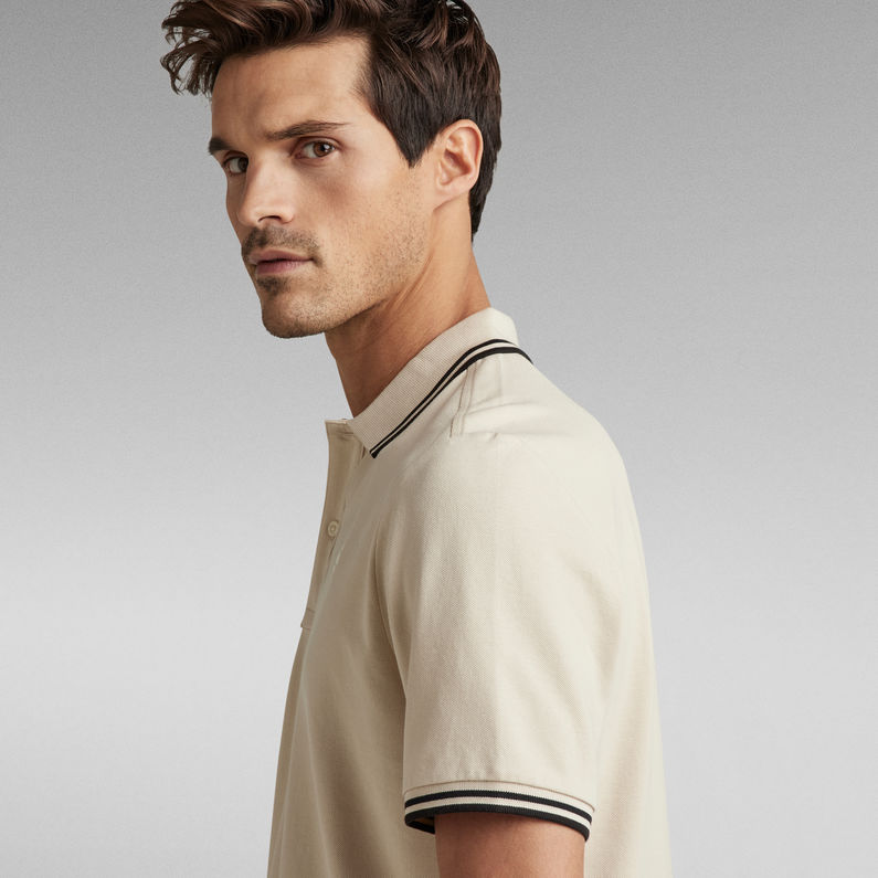 G-STAR® Dunda Slim Stripe Polo Beige
