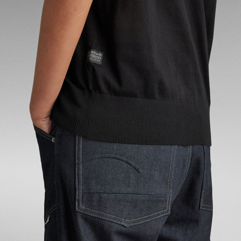 G-STAR® Top de punto Core Mock Neck Negro
