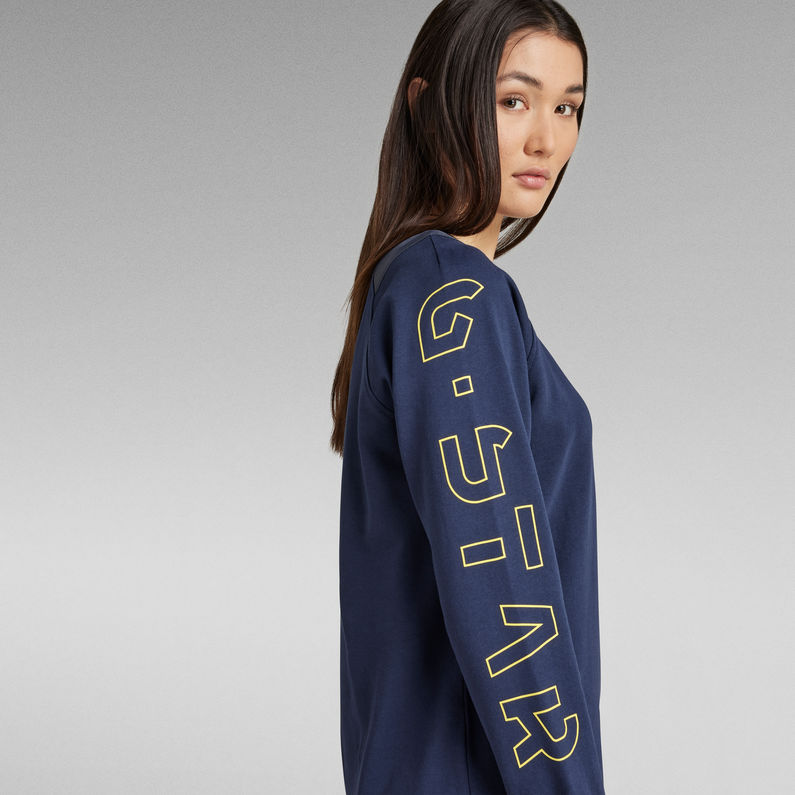 G-Star RAW® Sleeve Print Tweater Dark blue