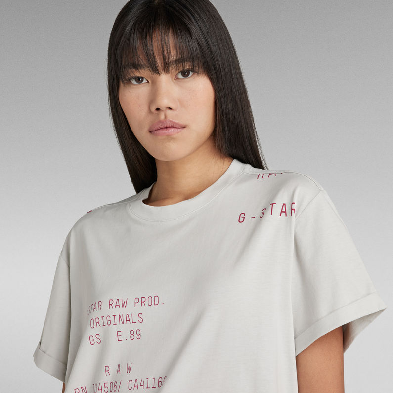 G-Star RAW® Lash Fem Loose Text Allover Top Mehrfarbig