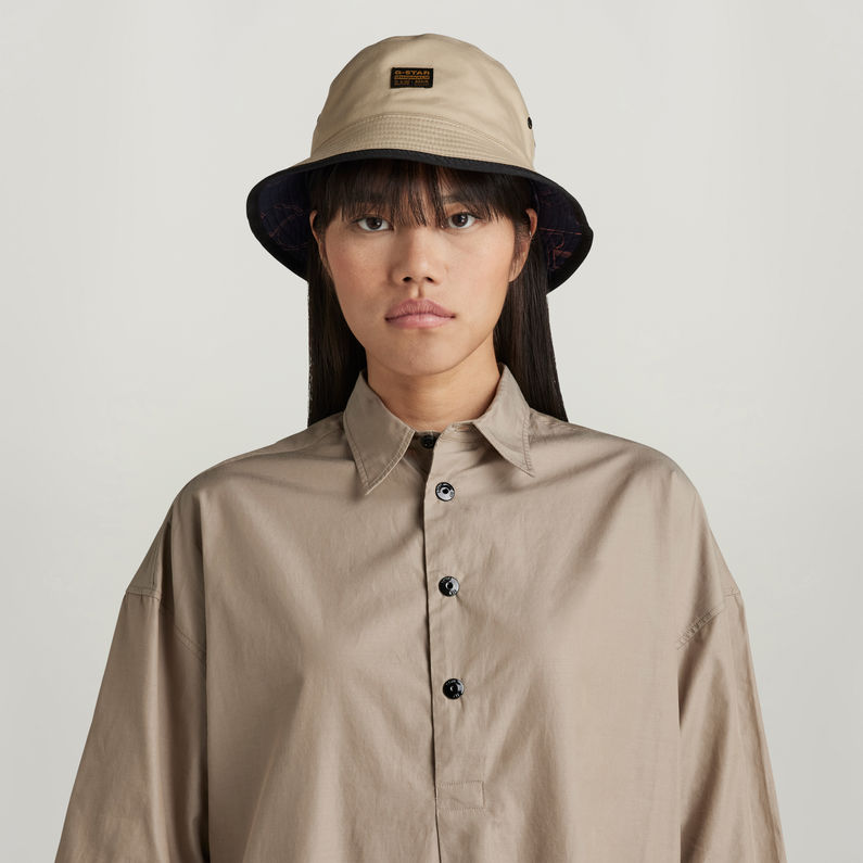 g-star-raw-shirt-dress-short-sleeve-beige