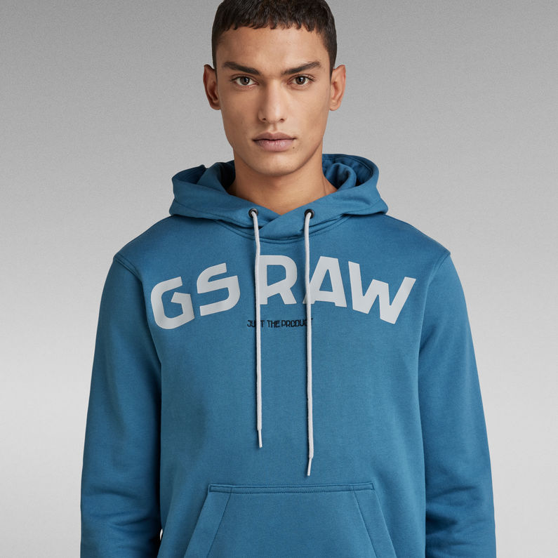 G-STAR® Gsraw Graphic Hooded Sweater Medium blue