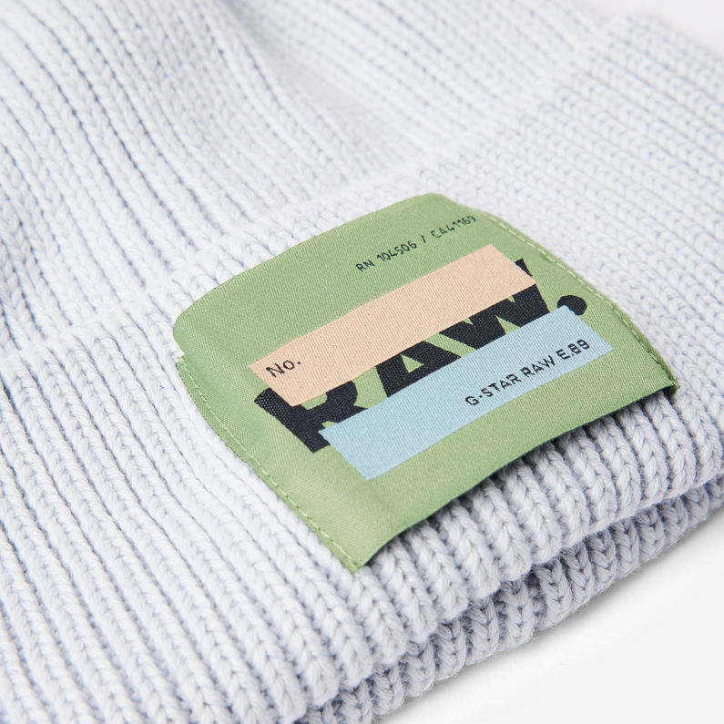 G-STAR® Bonnet Effo Long Label Bleu clair detail shot buckle