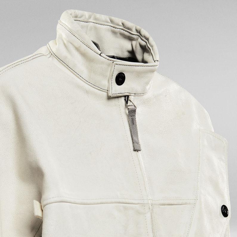 G-Star RAW® E Leather Bomber White