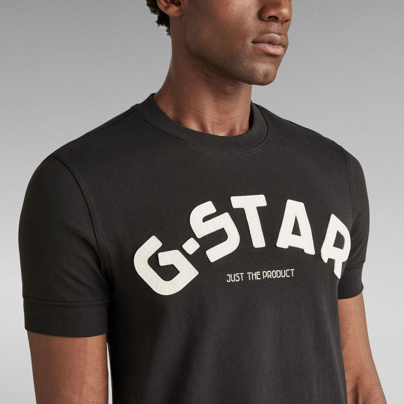 G-Star RAW® T-shirt Felt Applique Noir