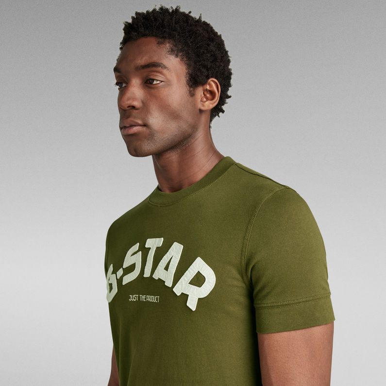 G-Star RAW® T-shirt Felt Applique Vert