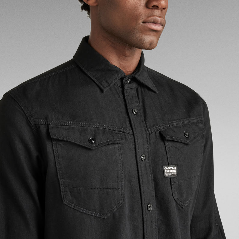 G-Star RAW® Denim Shirt Arc 3D Slim Zwart
