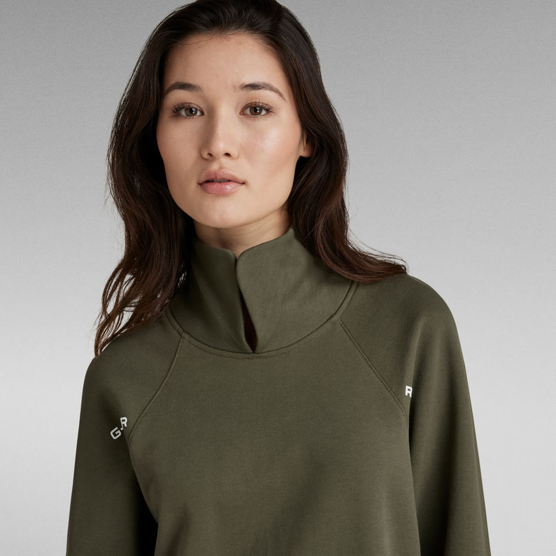 G-Star RAW® Open Collar Sweater Dress Green