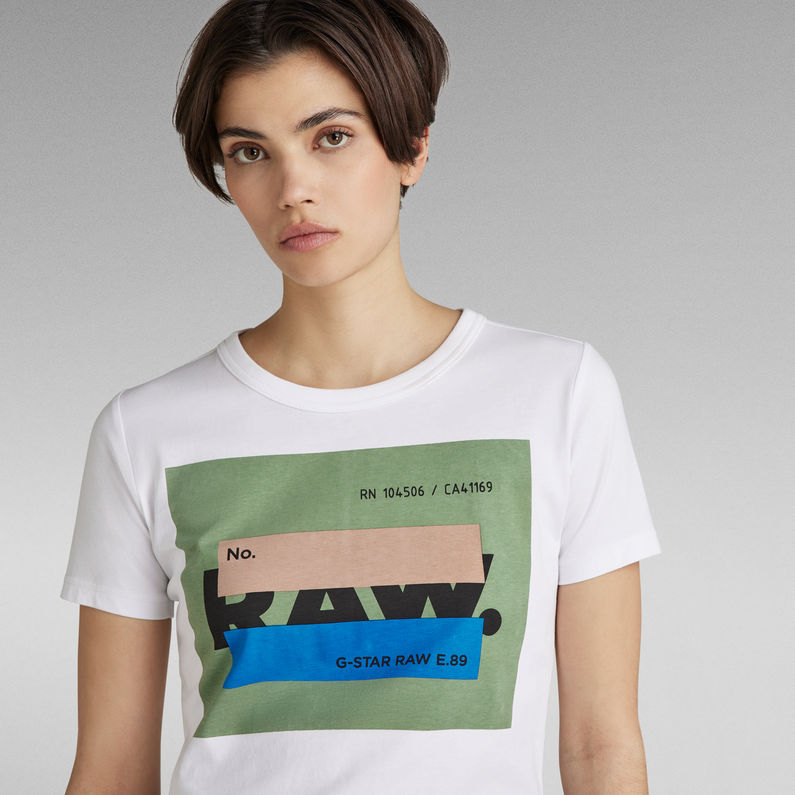 G-Star RAW® RAW. Covered Long Slim Top White
