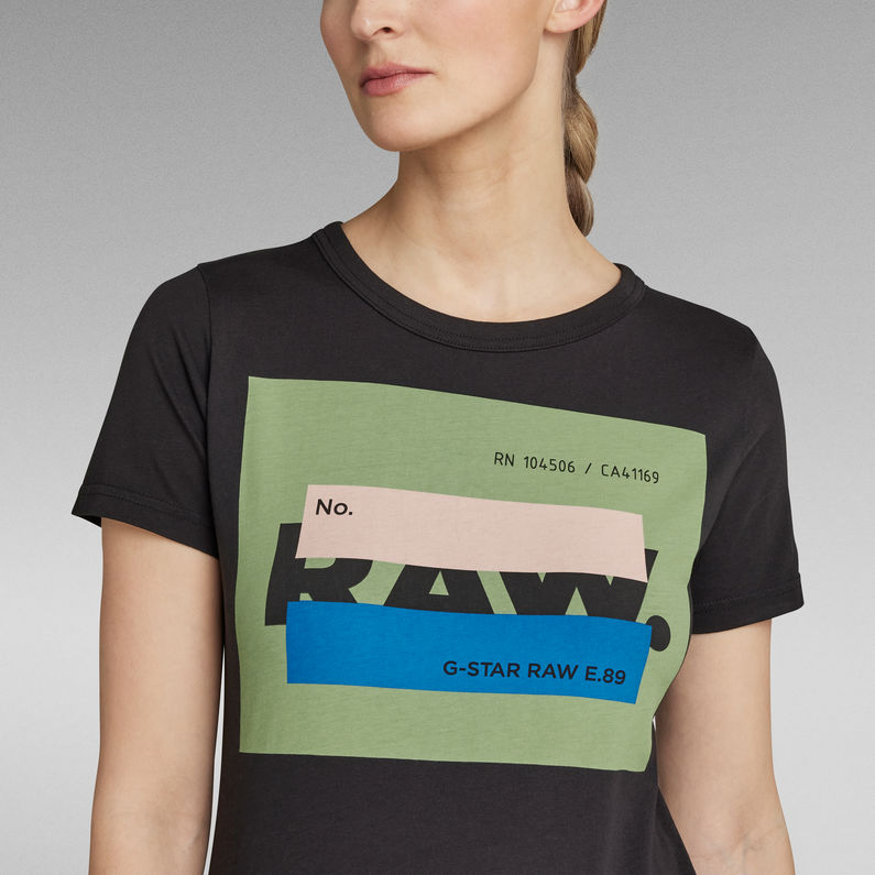 G-Star RAW® RAW. Covered Long Slim Top Schwarz