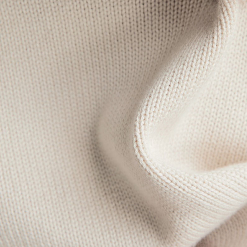 G-STAR® Pull Core Mock Knitted Blanc